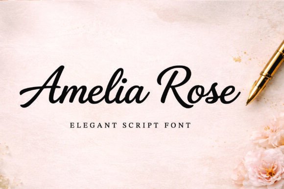 Amelia Rose: Elegant Script Font for Modern Design