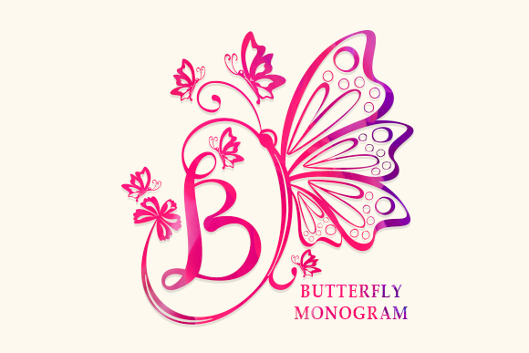 Butterfly Monogram: An Elegant Decorative Font for Creative Projects