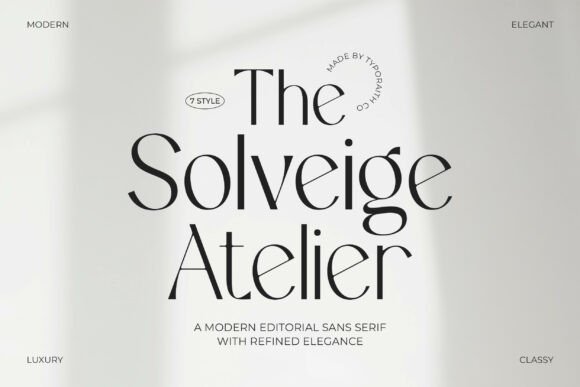 Elegance Redefined: The Solveige Atelier Typeface