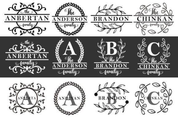 Family Monogram: Elegant Decorative Font for Timeless Designs