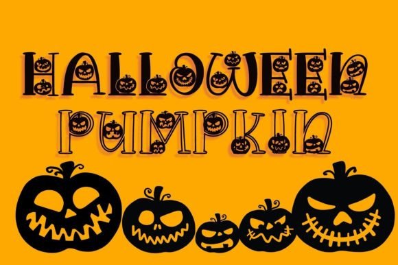 Halloween Pumpkin Font: Spooky Faces for Your Designs
