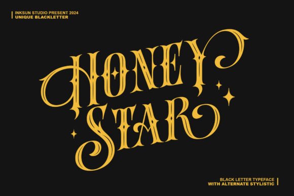 Honey Star: A Bold Blackletter Font for Impactful Design