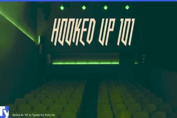 Hooked Up: A Sharp-Edged Techno Font for Modern Designs