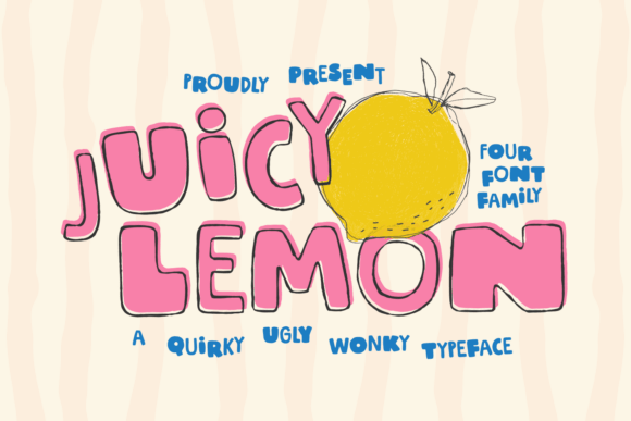 Juicy Lemon: A Font with Irresistible Hand-Drawn Charm