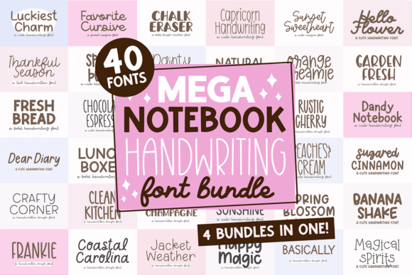 Mega Notebook Handwriting Bundle: A Designer's Delight