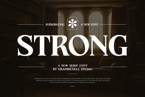 Strong & Elegant Serif Font: Modern Style for Any Design