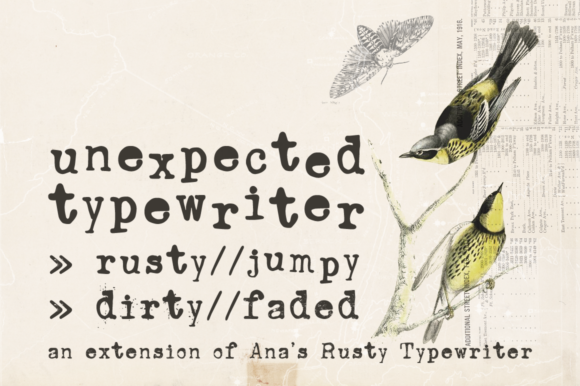 Unexpected Typewriter: A Grungy Vintage Font for Authentic Design
